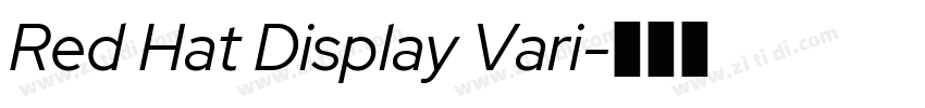 Red Hat Display Vari字体转换
